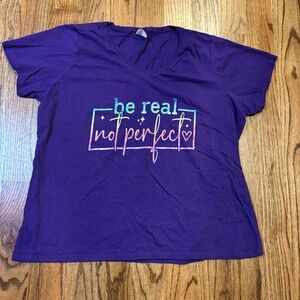 Port and Company‎ Vivid Purple Tee - Be Real Not Perfect size 2XL